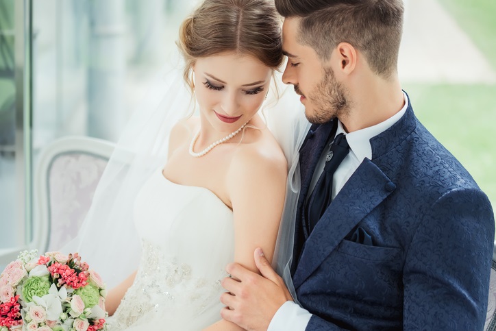 Couple on Wedding Day