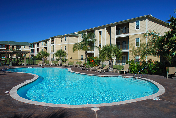 Apartment Complex with a Pool