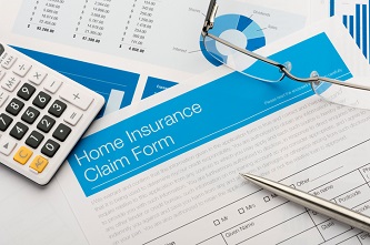 image of home insurance claim form
