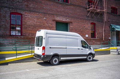 utility van on street