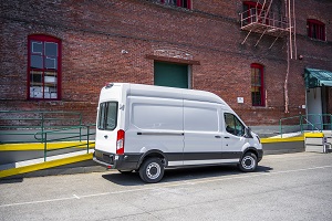 white commercial van